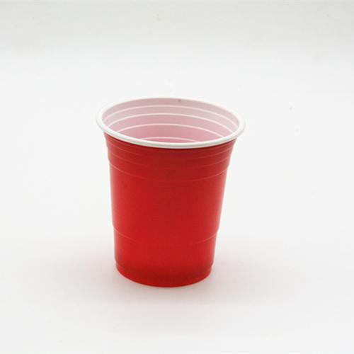 工厂销售 一次性塑料杯 红杯 300ml 塑料啤酒杯咖啡杯饮料杯 10oz